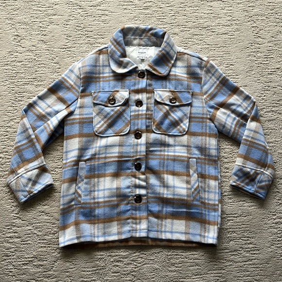 Kenzie Jeans Blue and White Plaid Shacket - Picture 2 of 5